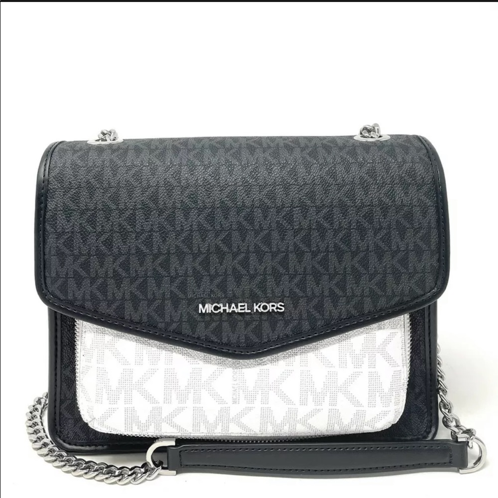 Michael Kors Regina Black/White Crossbody Bag